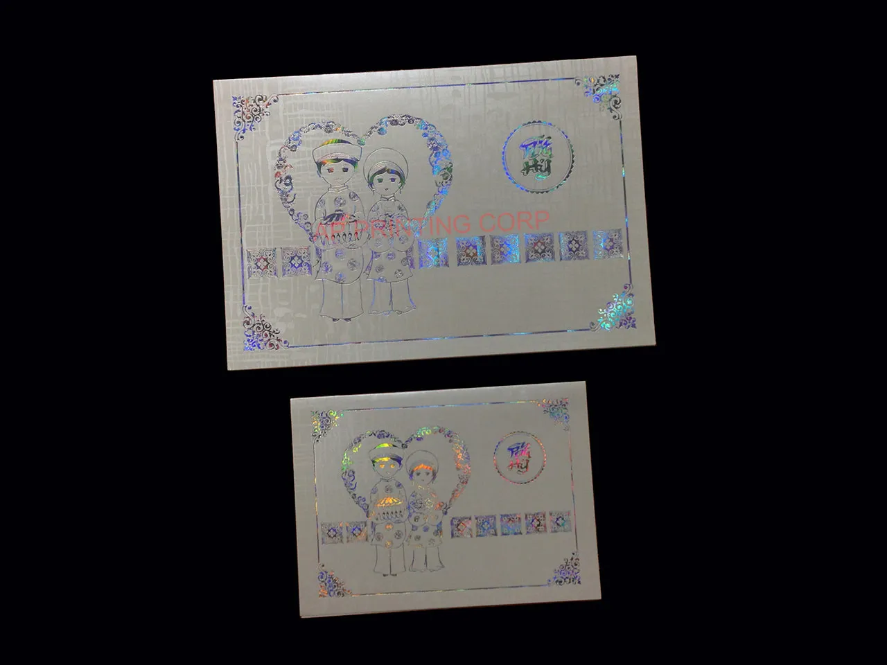 DR8-TT-RF [V-L-02] Luminous Love Bride & Groom Wedding Invitation