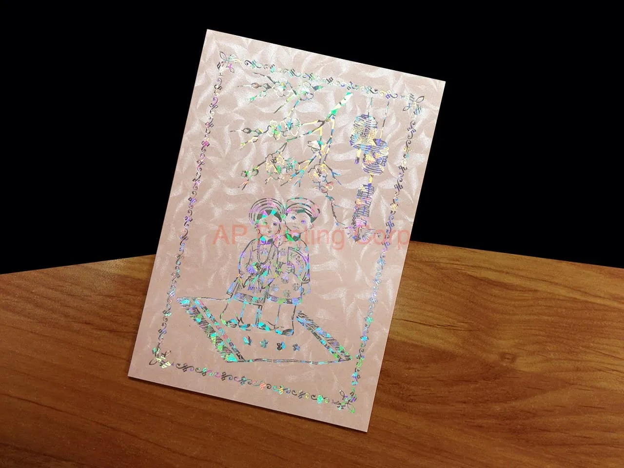 DRCM-PVS-RF [V-L-02] Serene Blossoms Bride & Groom Wedding Invitation