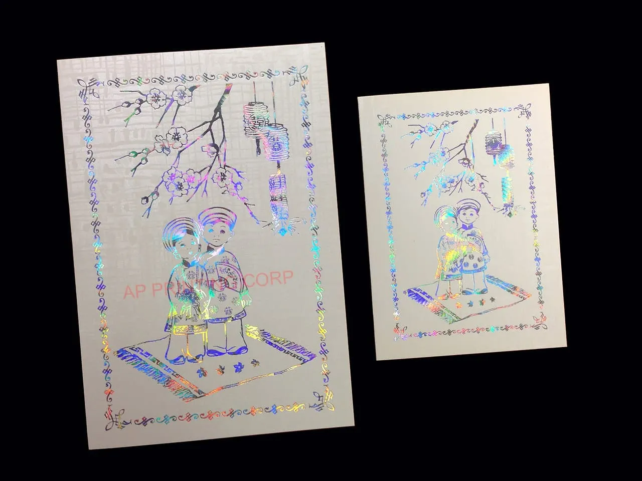 DRCM-TT-RF [V-L-02] Regal Floral Symphony Bride & Groom Wedding Invitation