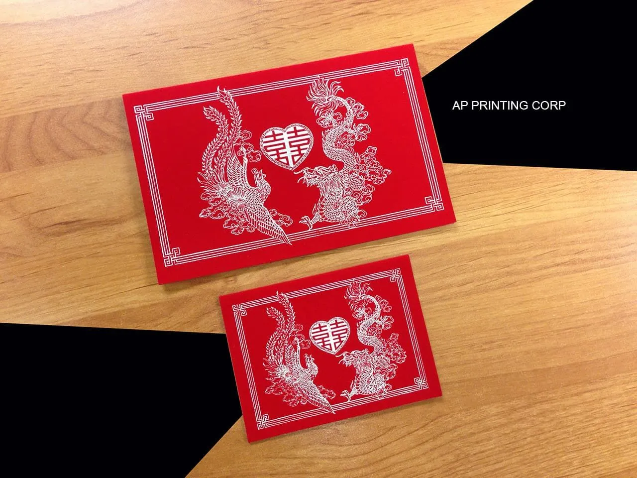 RP1-ND-S [V-L-03] Imperial Elegance Dragon & Phoenix Wedding Invitation