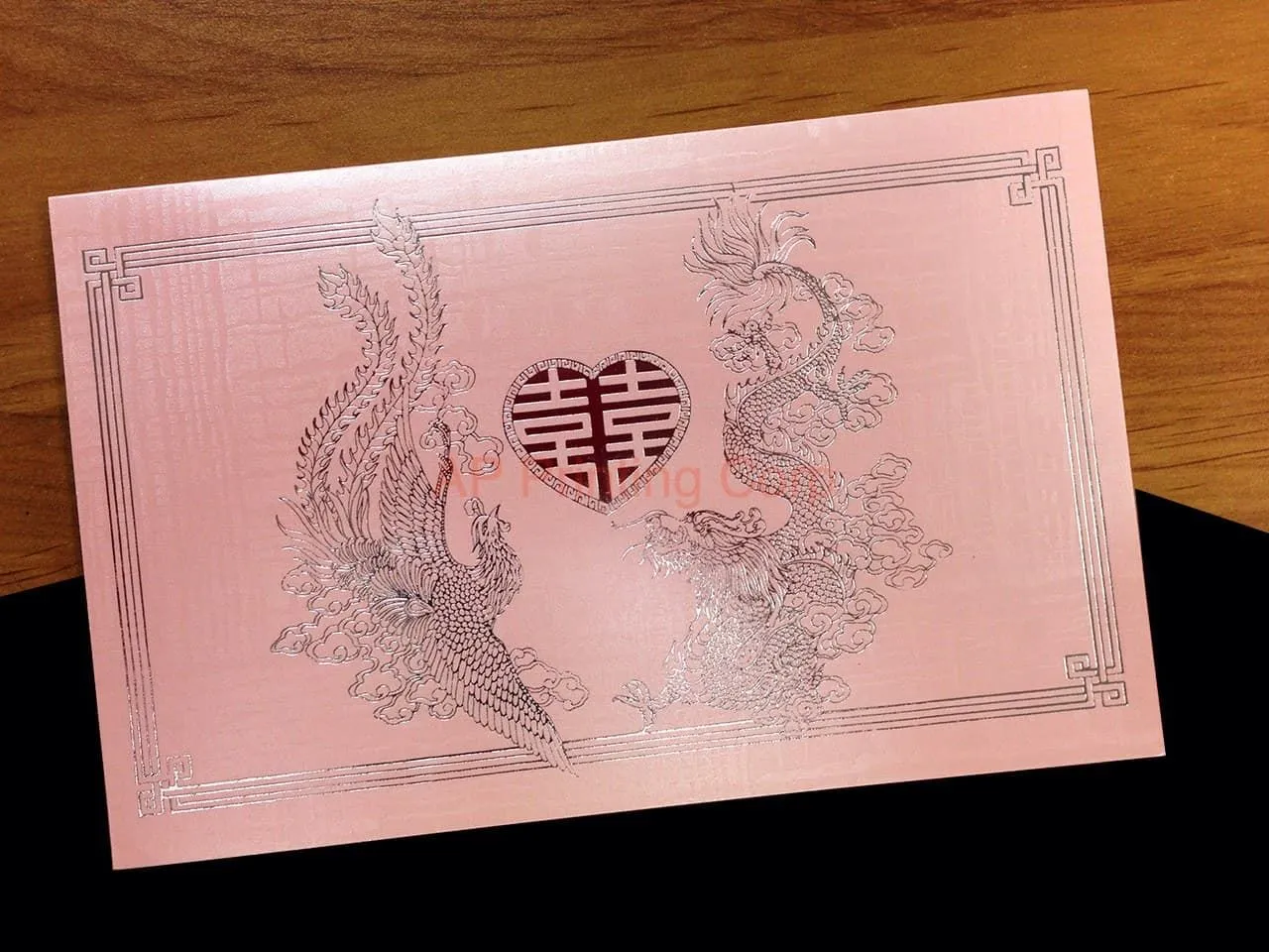 RP1-HT-S [V-L-01] Mystical Grace Dragon & Phoenix Wedding Invitation