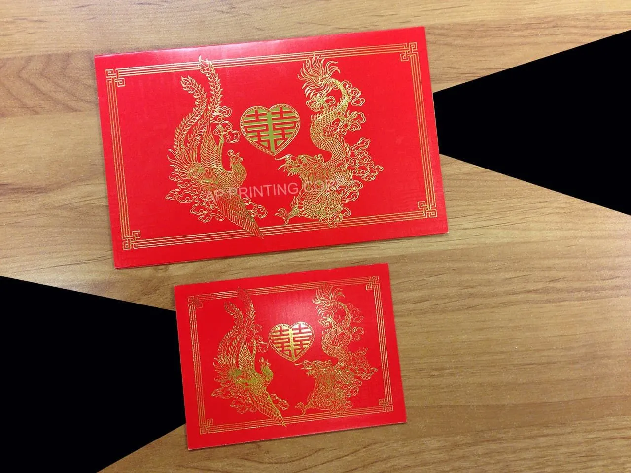 RP1-DT-V [V-L-02] Divine Radiance Dragon & Phoenix Wedding Invitation   ￼ Gallery Setting￼Save ￼Reset Back