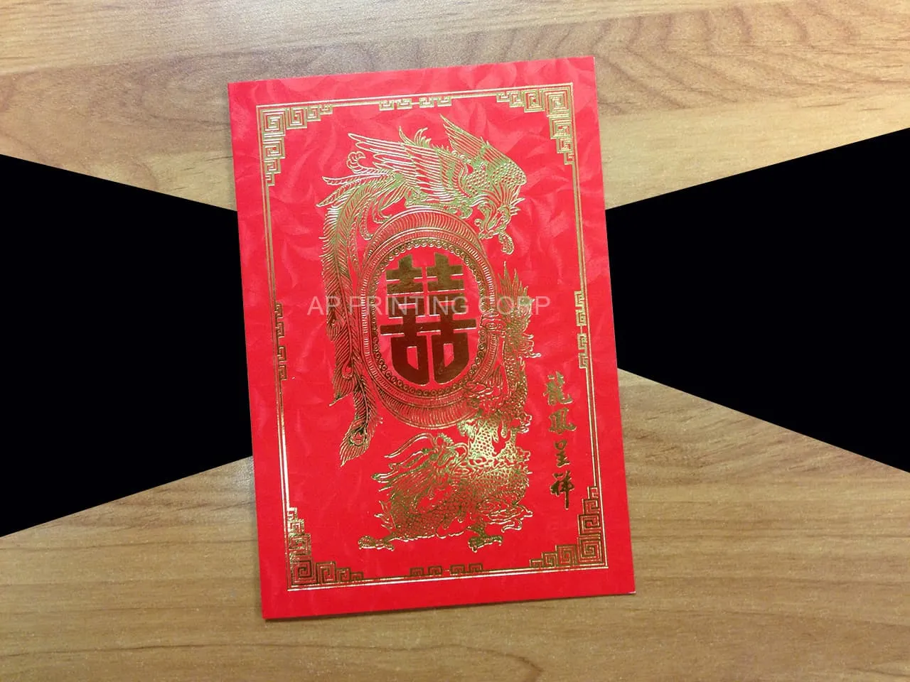RP7-DVS2-V [V-L-02] Chromatic Dynasty Dragon & Phoenix Wedding Invitation