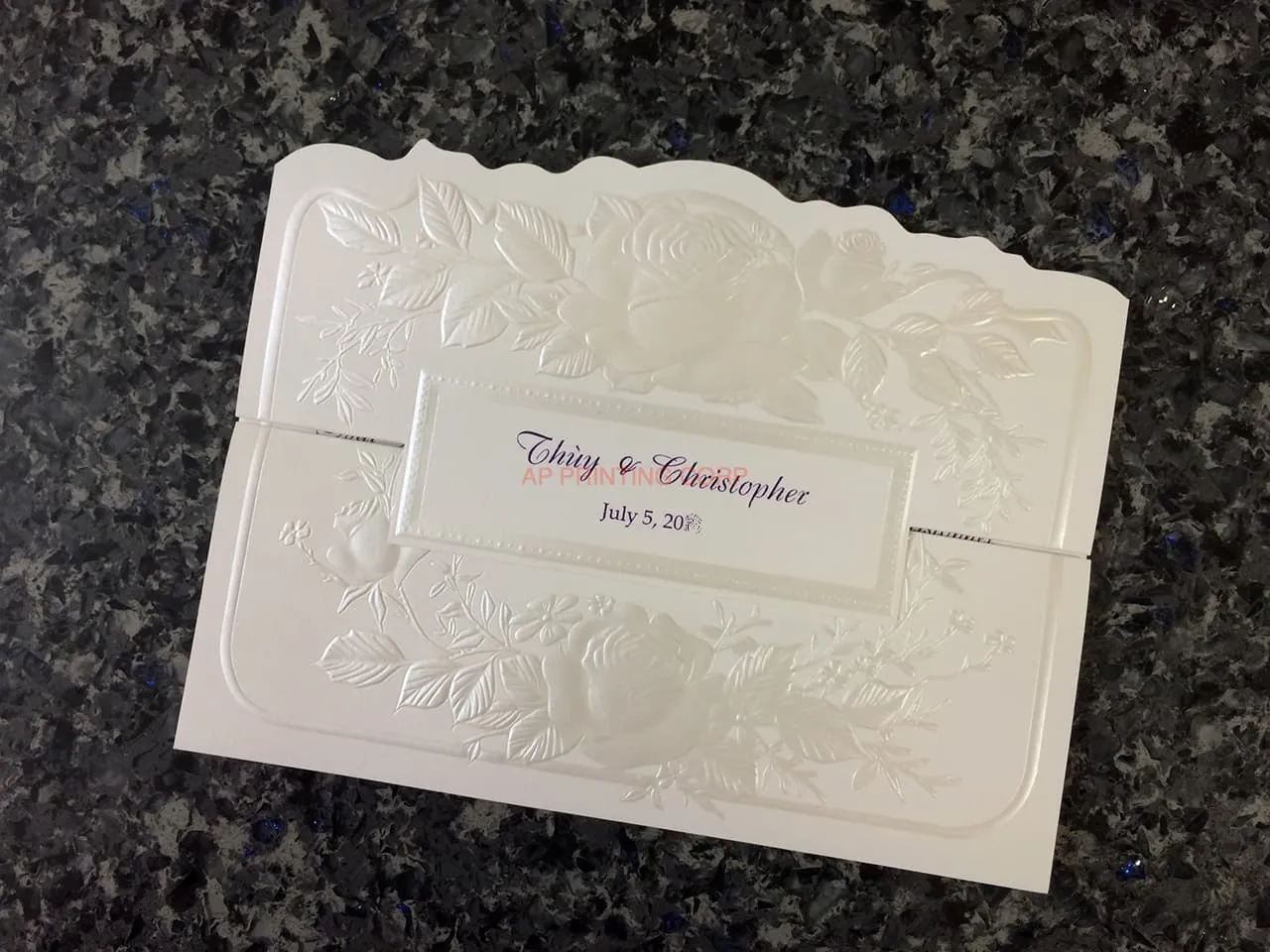K1618 [I-11] Timeless Elegance Flowers Wedding Invitation