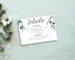 Olive Garden Enclosure Cards Flowers Wedding Invitation