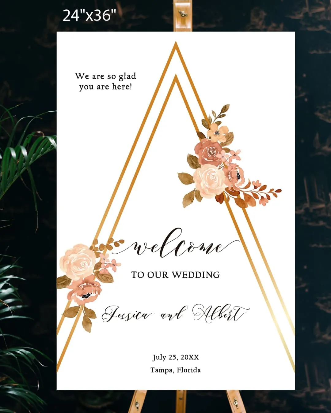 Golden Triangle Flowers Welcome Sign