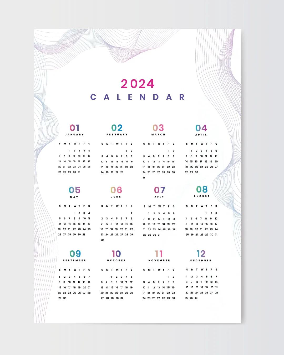 Standard Poster Calendar