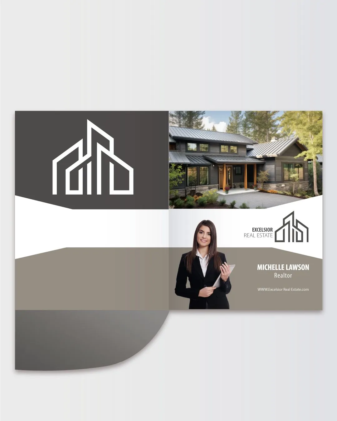 Modern Gray Real State Presentation Folders