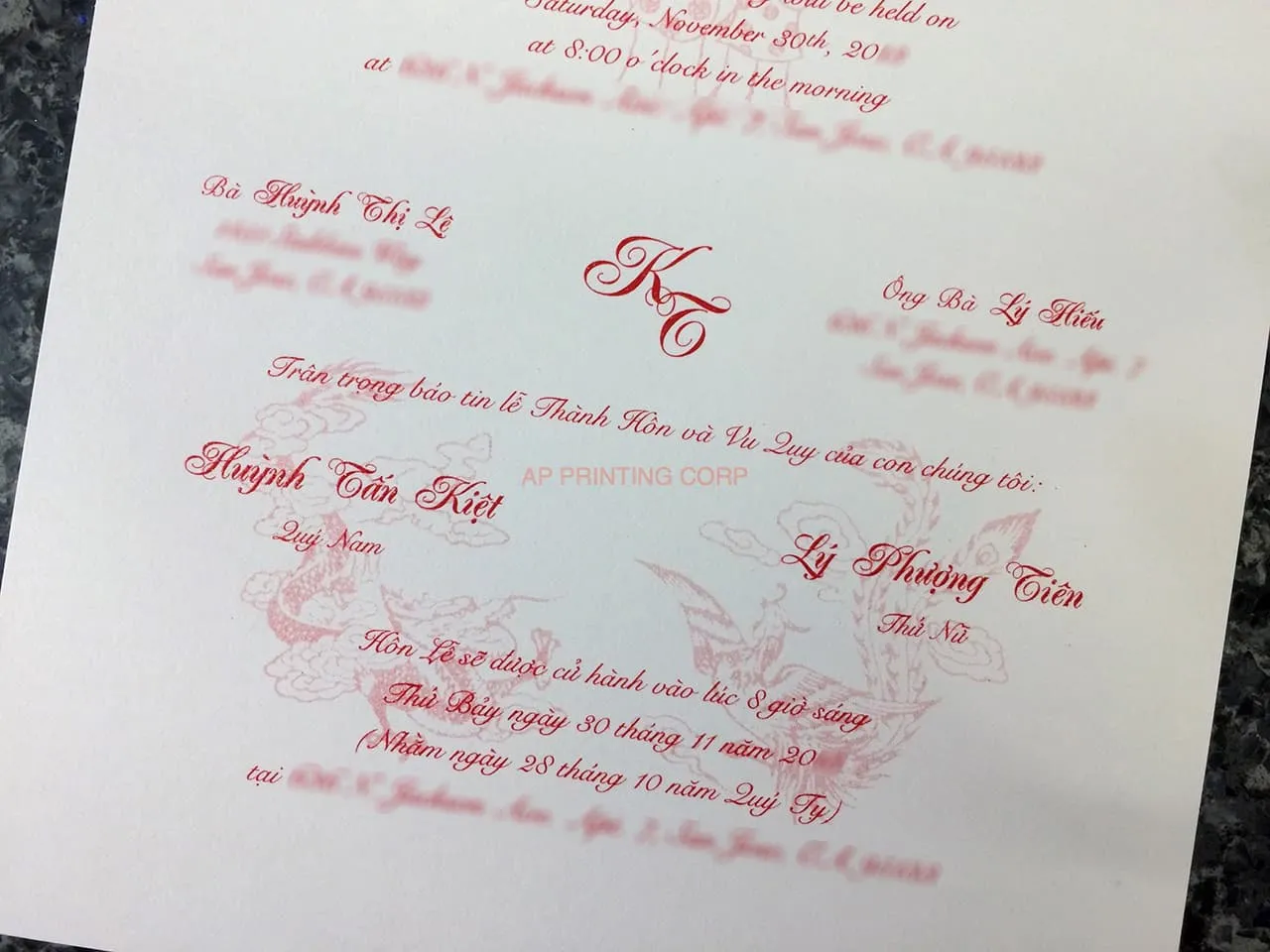 K970 [I-11] Ornate Love Birds & Doves Wedding Invitation