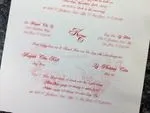 K970 [I-11] Ornate Love Birds & Doves Wedding Invitation