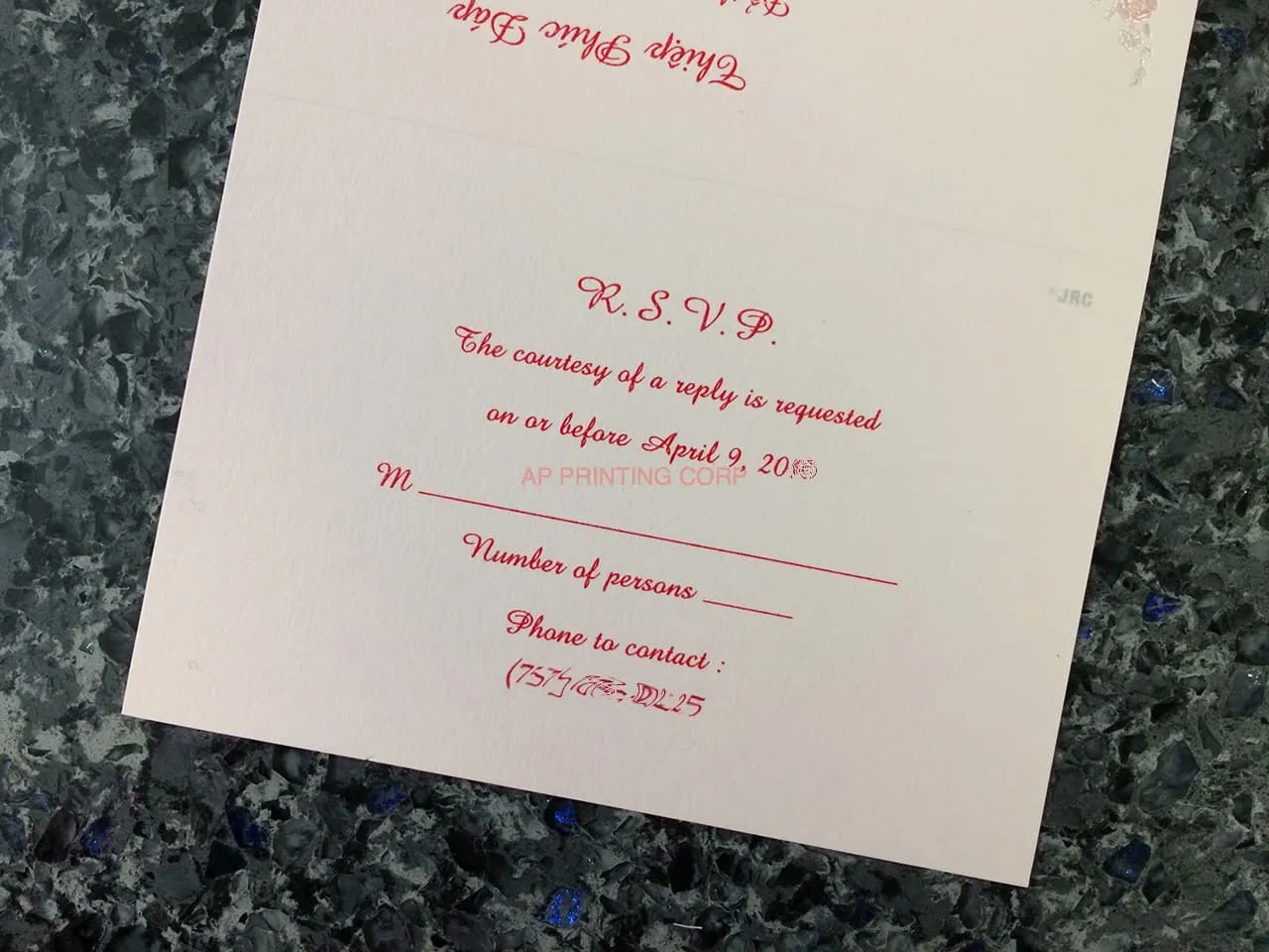K4471 [I-10] Floral & Hearts Melody Wedding Invitation