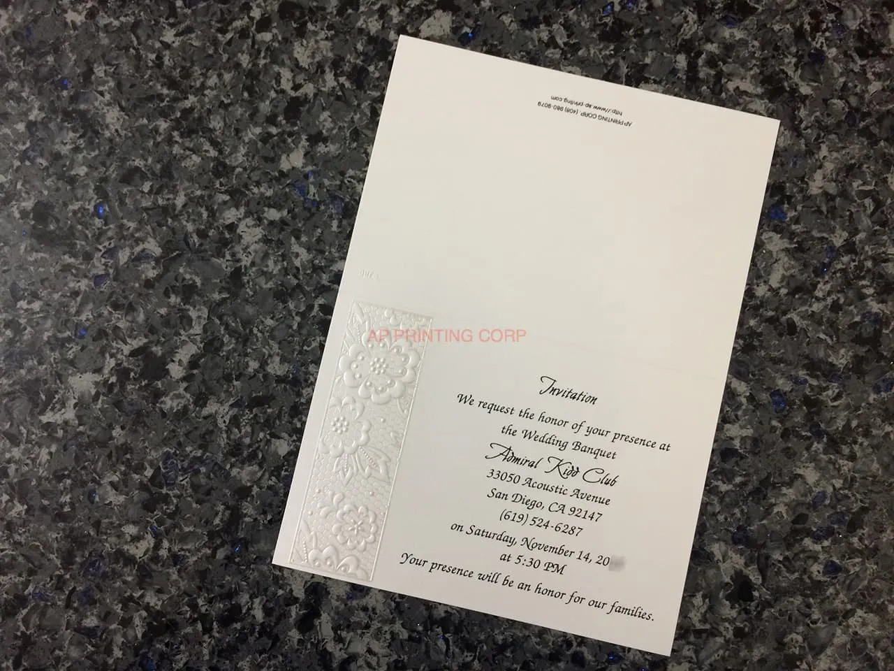 K8071 [I-10] Flowers Symphony Wedding Invitation
