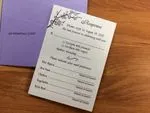 PAL-57-MMM Amethyst, Gold Leaf Pocket & Folder Invitation
