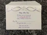 K8358 [I-12] Lavender Love Flowers Wedding Invitation