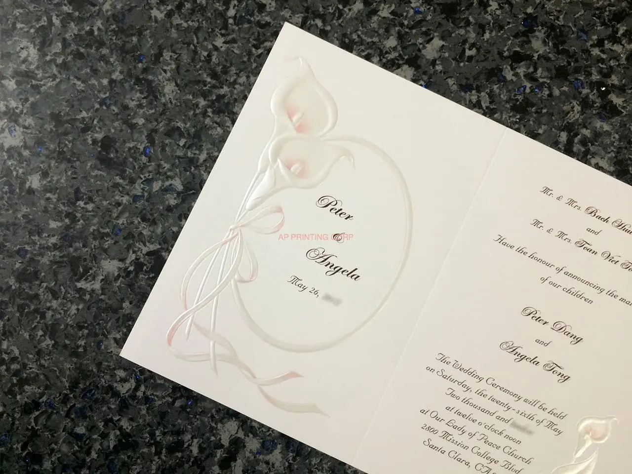 ART-08250 [I-10] Delicate Elegance Flowers Wedding Invitation