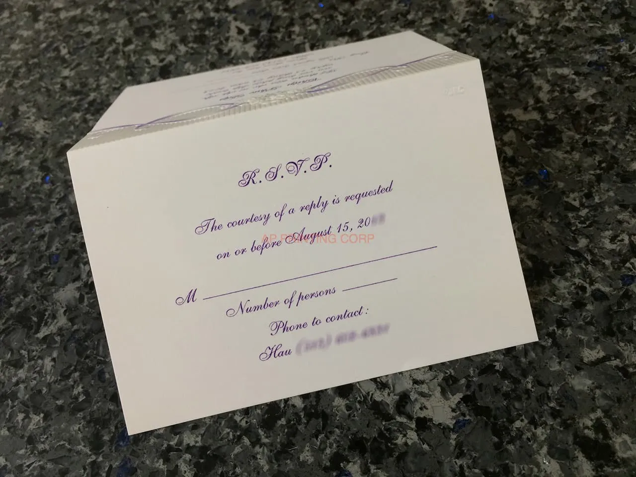 K8358 [I-12] Lavender Love Flowers Wedding Invitation