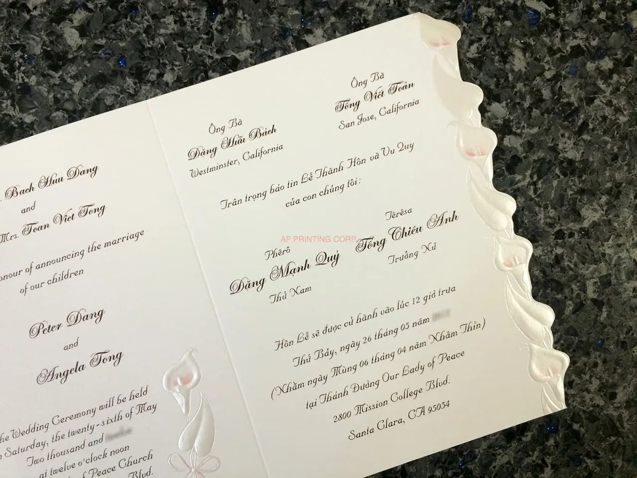 ART-08250 [I-10] Delicate Elegance Flowers Wedding Invitation