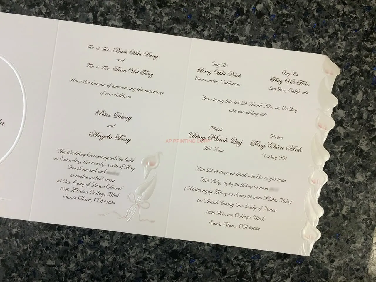 ART-08250 [I-10] Delicate Elegance Flowers Wedding Invitation