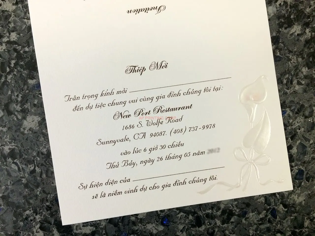 ART-08250 [I-10] Delicate Elegance Flowers Wedding Invitation