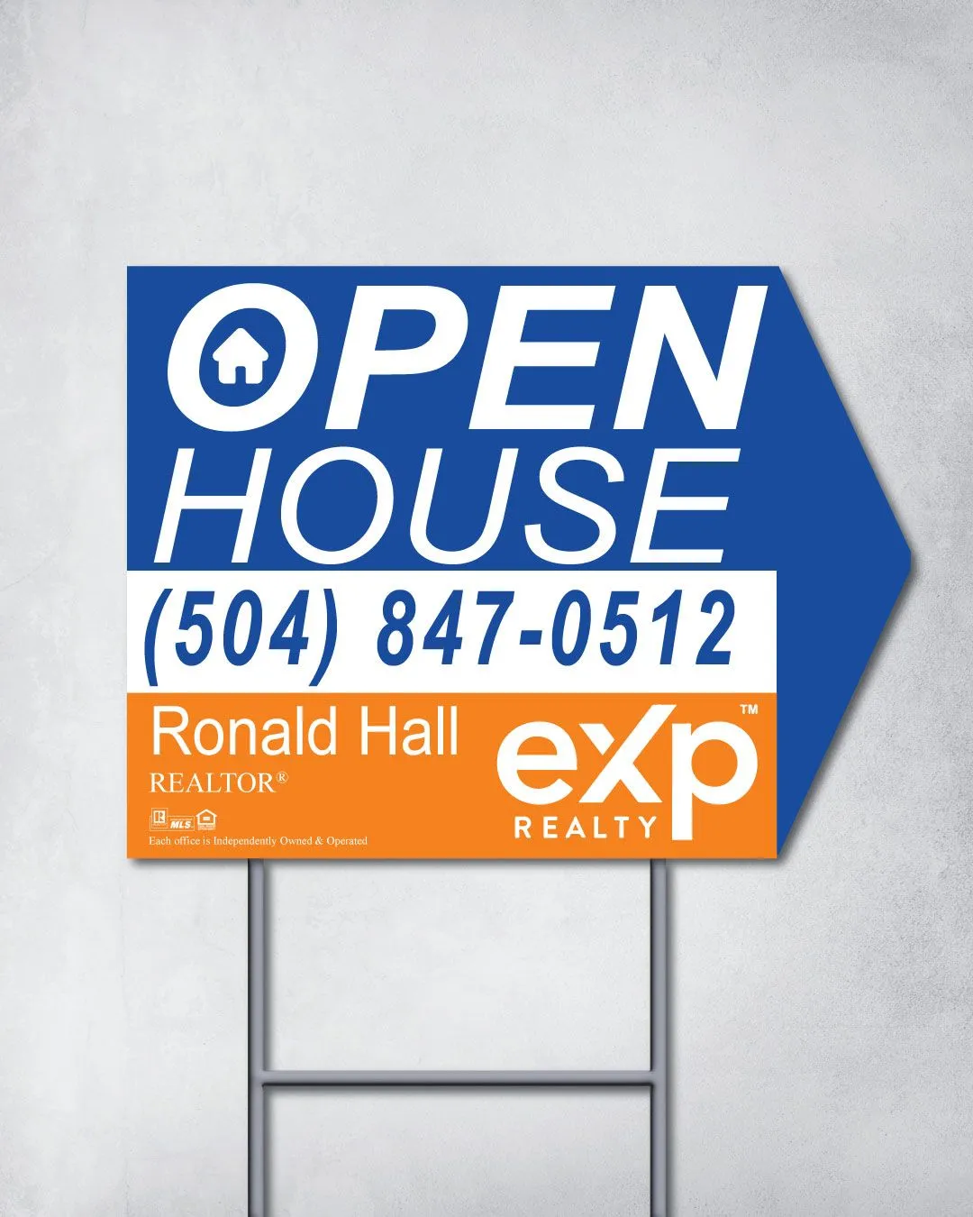 Exp Realty Soft Colors Arrow Shape Sign