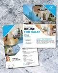 Blue Diagonal Stripes Flyer