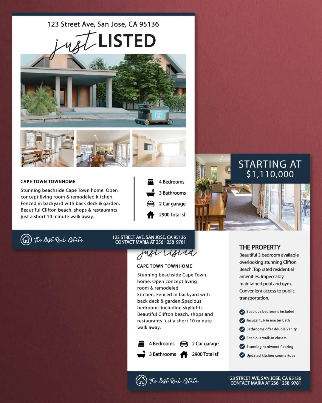Dark Blue with Photos Flyer