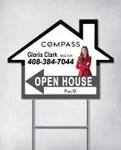 COMPASS Frame Gray and Black House Modern Shape Sign