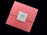 PSQ-77-NNN-2WL Coral, Cotton Candy, Bubblegum Pocket & Folder Invitation