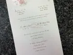 K970 [I-11] Ornate Love Birds & Doves Wedding Invitation