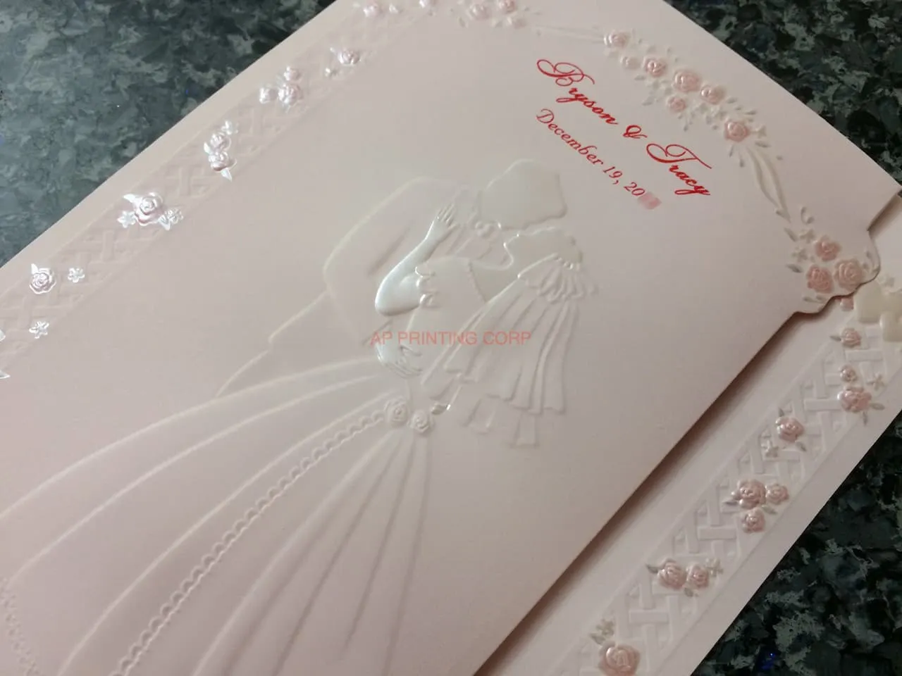 K8257 [I-11] Cherished Union Bride & Groom Wedding Invitation