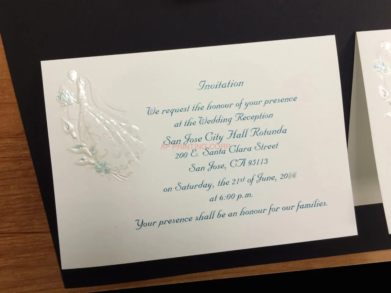 K8763 [I-11] Graceful Union Bride & Groom Wedding Invitation