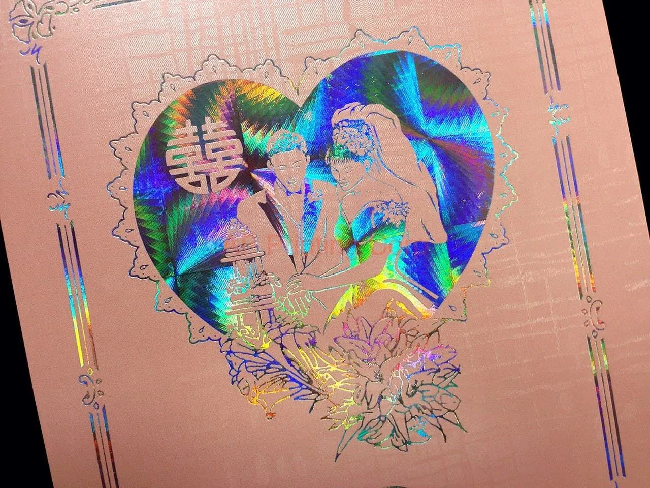DRCB-HT-RF [V-L-02] Love's Tapestry Bride & Groom Wedding Invitation