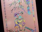 DRCM-HT-RF [V-L-02] Divine Rose Flourish Bride & Groom Wedding Invitation
