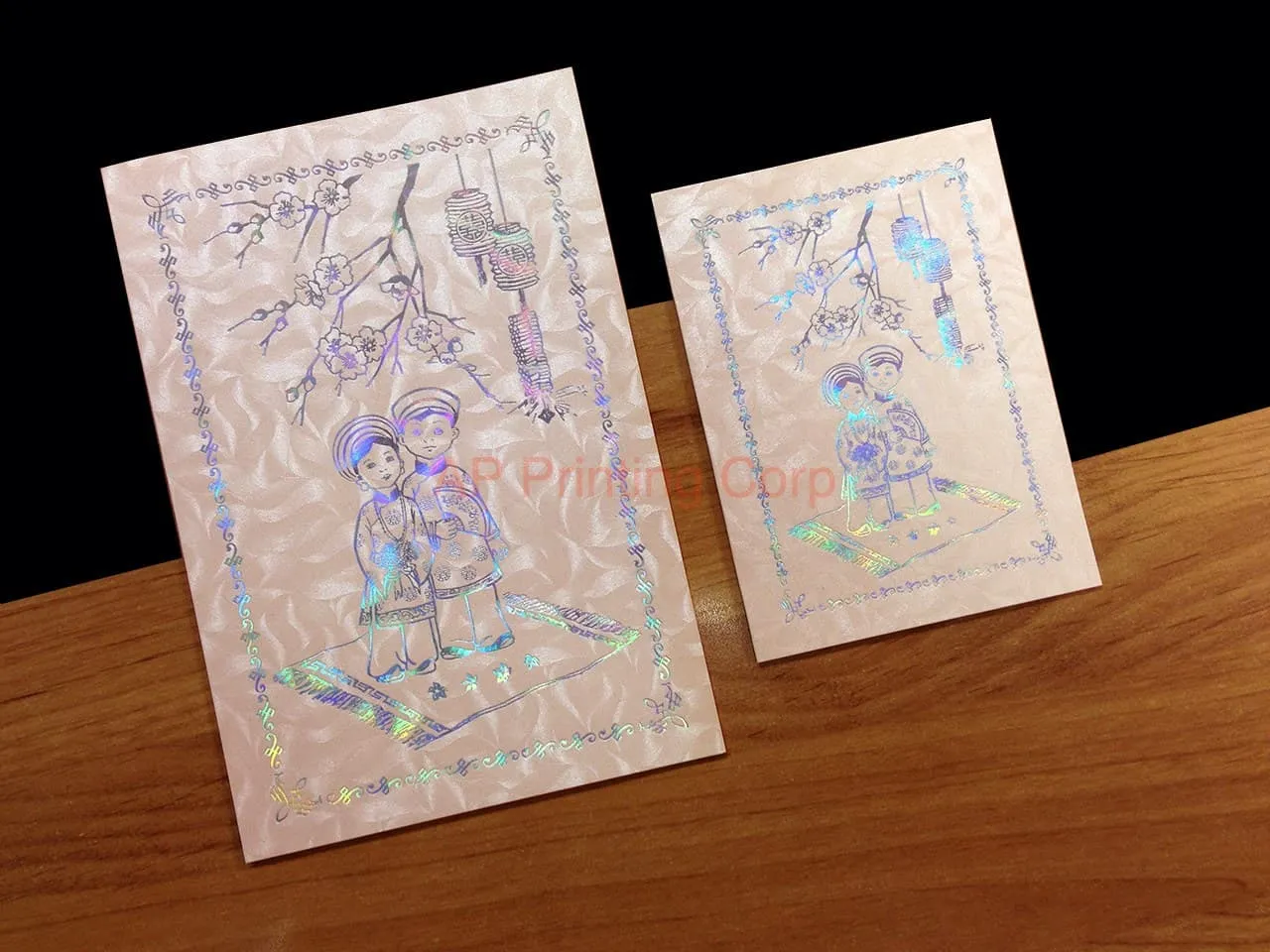 DRCM-PVS-RF [V-L-02] Serene Blossoms Bride & Groom Wedding Invitation