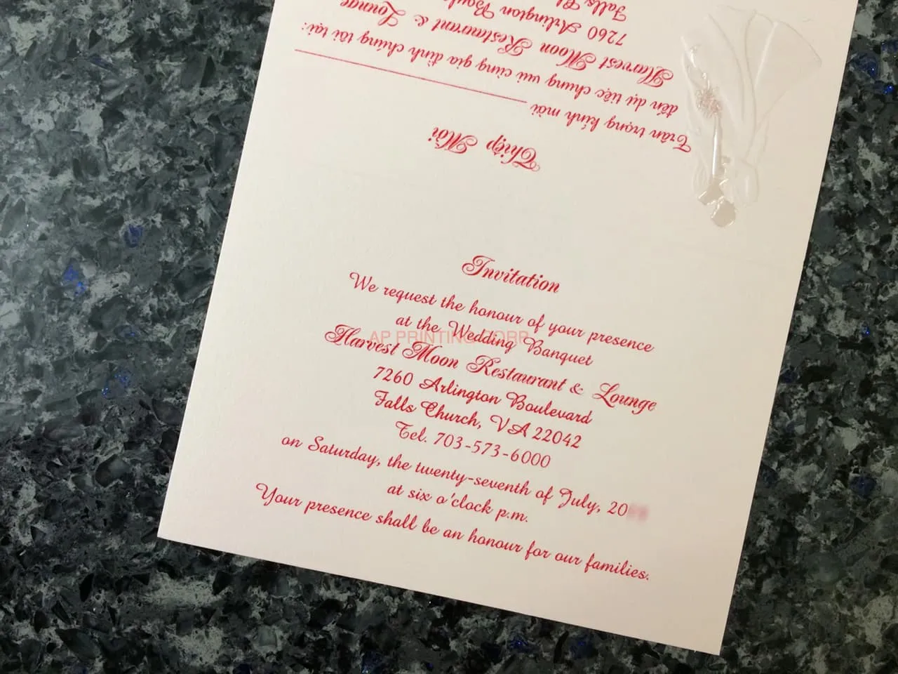 K8707 [I-11] Serenade of Love Bride & Groom Wedding Invitation
