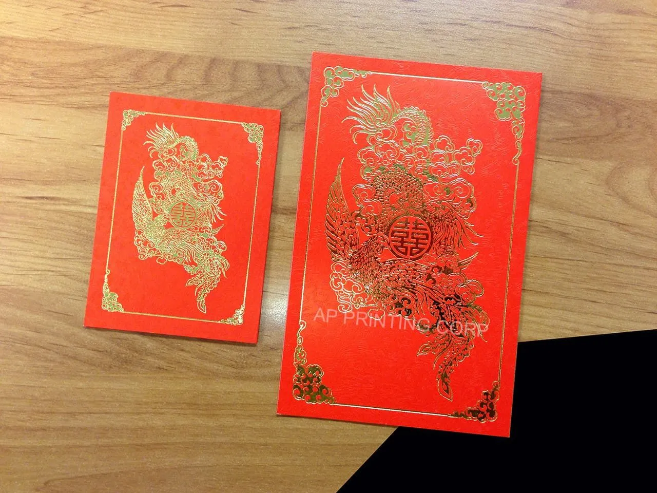 RP3-DC-V [V-L-01] Elegant Legends Dragon & Phoenix Wedding Invitation