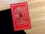 RP8-DB-V [V-L-01] Dragon & Phoenix Tapestry Wedding Invitation