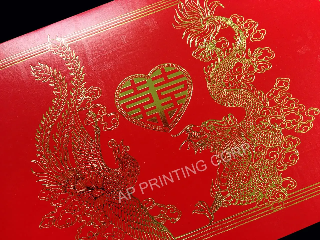 RP1-DT-V [V-L-02] Divine Radiance Dragon & Phoenix Wedding Invitation   ￼ Gallery Setting￼Save ￼Reset Back