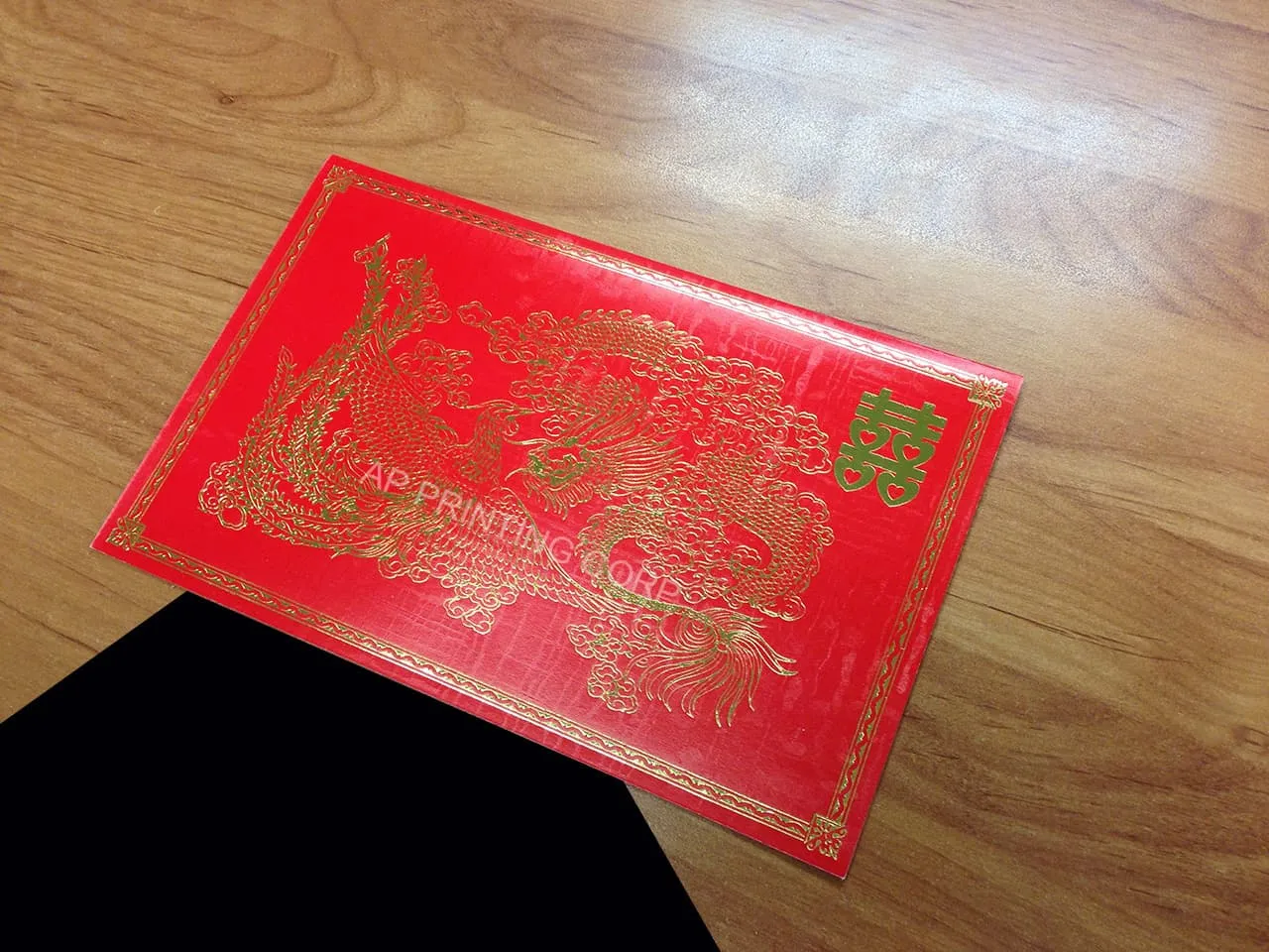 RP5-DT-V [V-L-02] Aurora of Asia Dragon & Phoenix Wedding Invitation