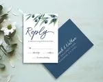 Olive Garden Flowers Wedding Invitation