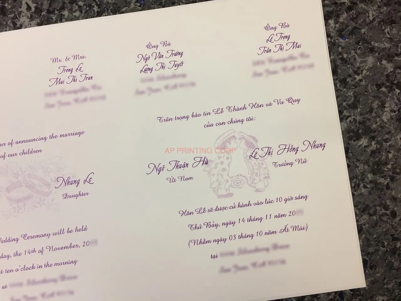K8071 [I-10] Flowers Symphony Wedding Invitation