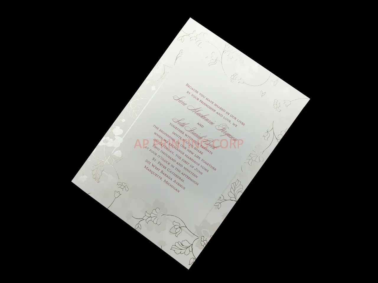 Delicate Blossoms [CC-35] Fresh Flowers Wedding Invitation
