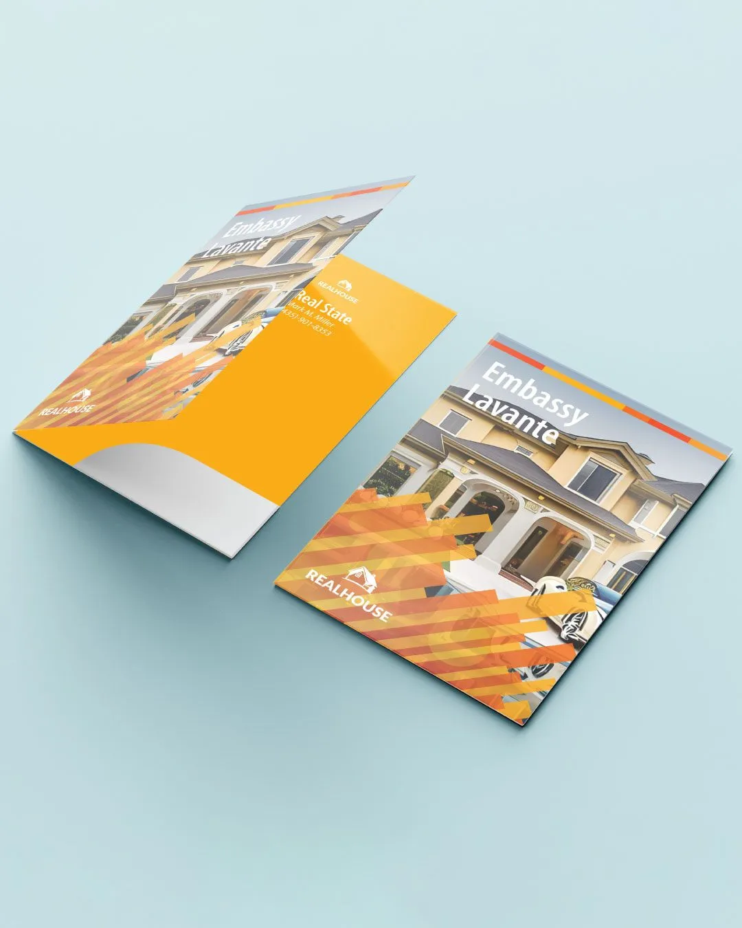 Orange Sunset Presentation Folders
