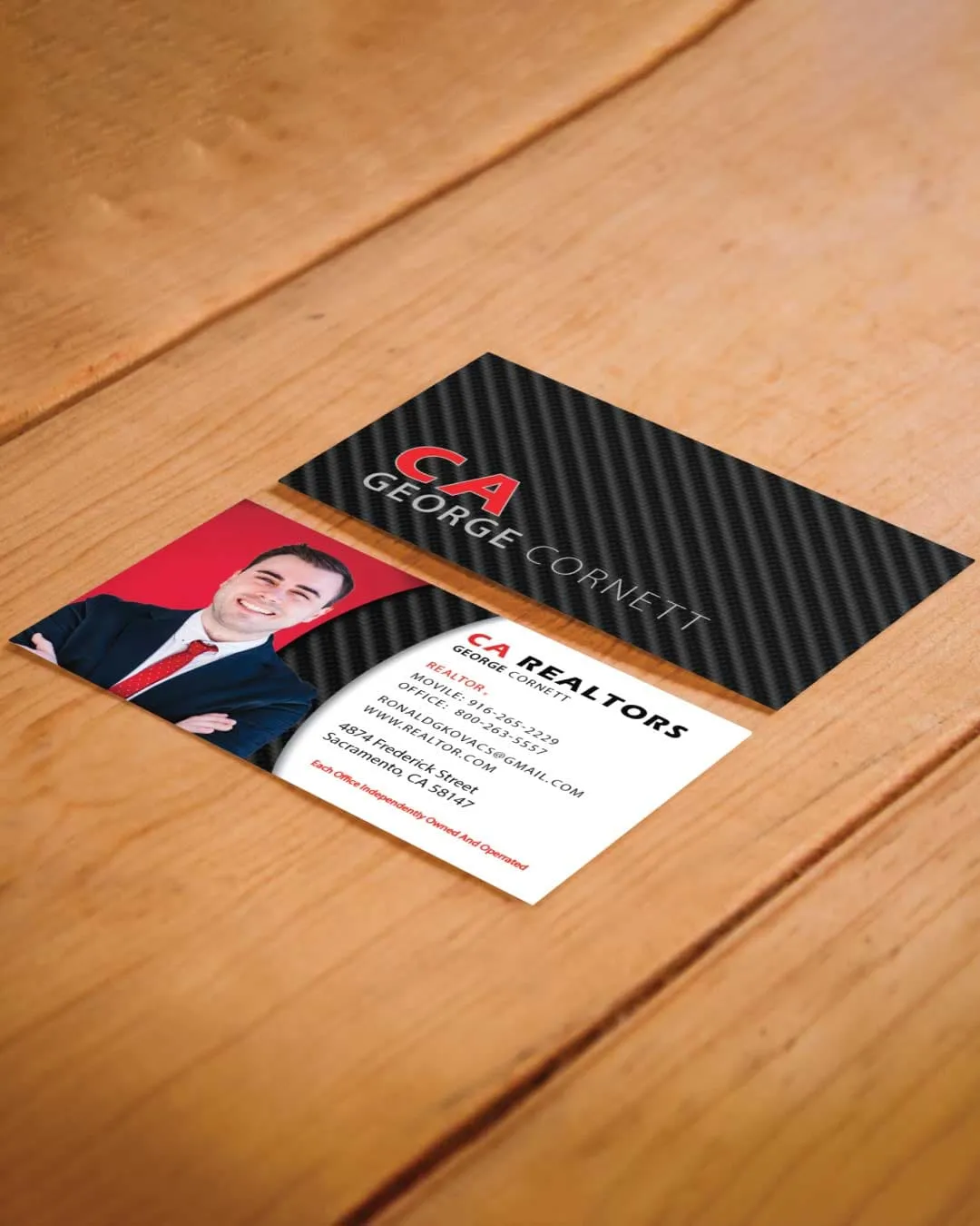 Black Gradient Red Business Cards