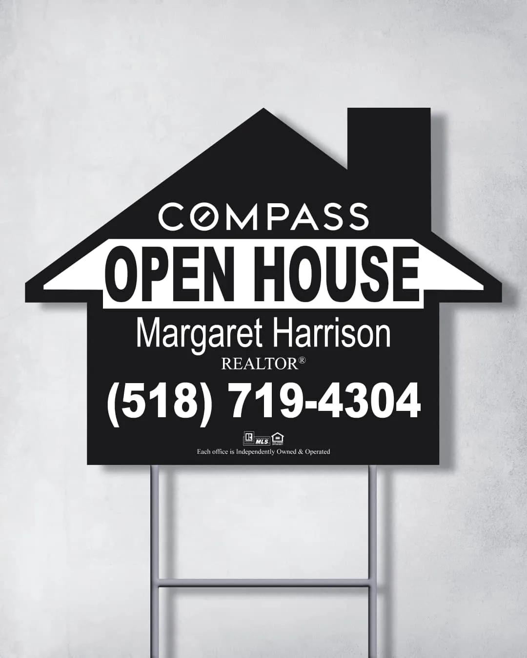 COMPASS House Modern Shape Sign