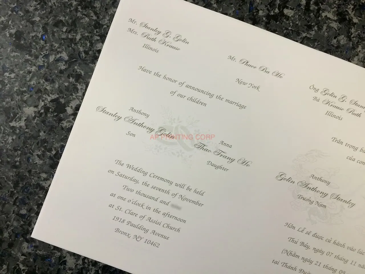 K9995 [I-10] Botanical Elegance Flowers Wedding Invitation