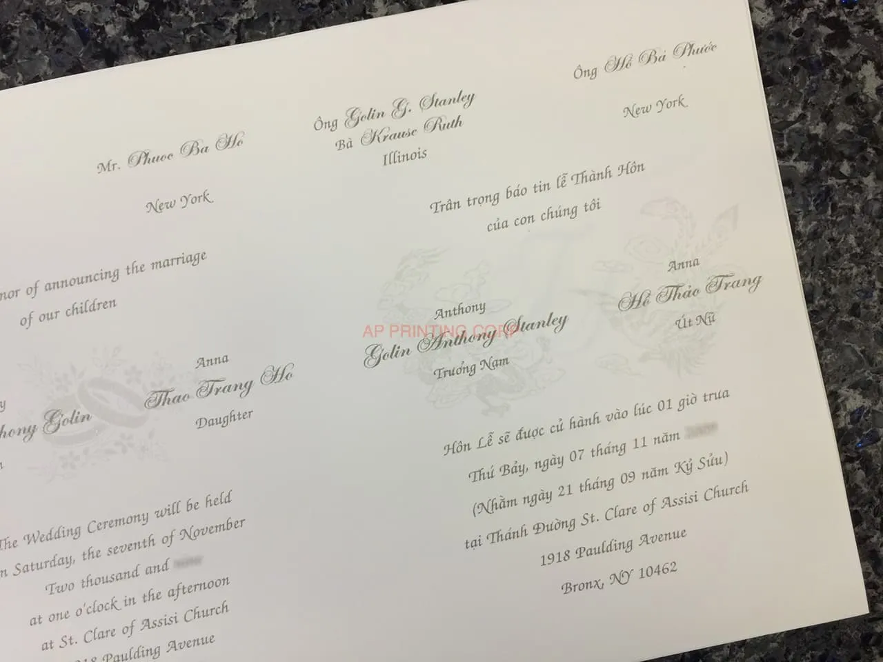 K9995 [I-10] Botanical Elegance Flowers Wedding Invitation