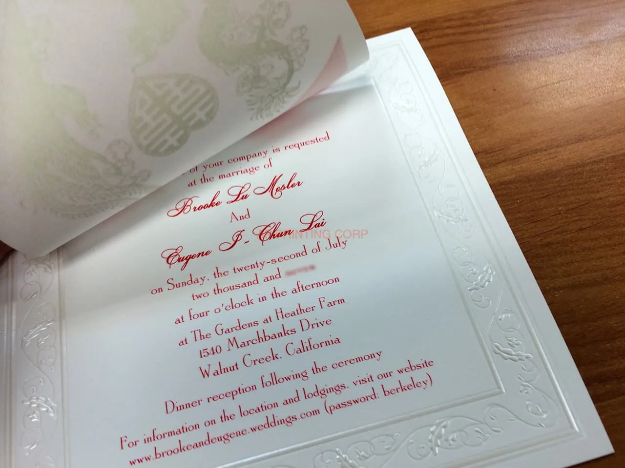 K715-Overlay-RP [I-11] Chinese & English Wedding Invitation