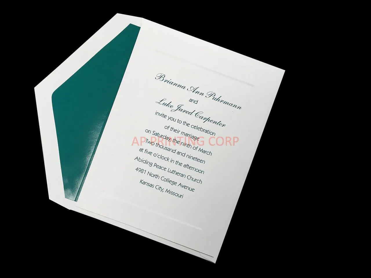 White Paneled Petite [CC-01] Elegant Wedding Invitation