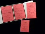 PAL-BL-57-MMN Crystal, Bronze, Coral Pocket & Folder Invitation